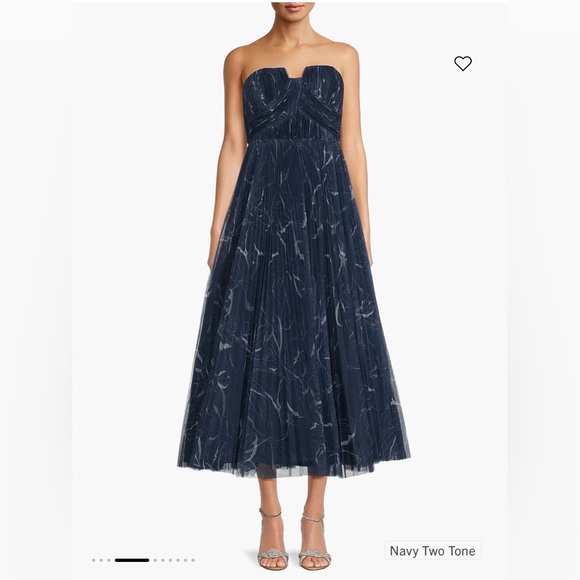 Hutch corene Tulle Gown midi two tone navy - Picture 3 of 11